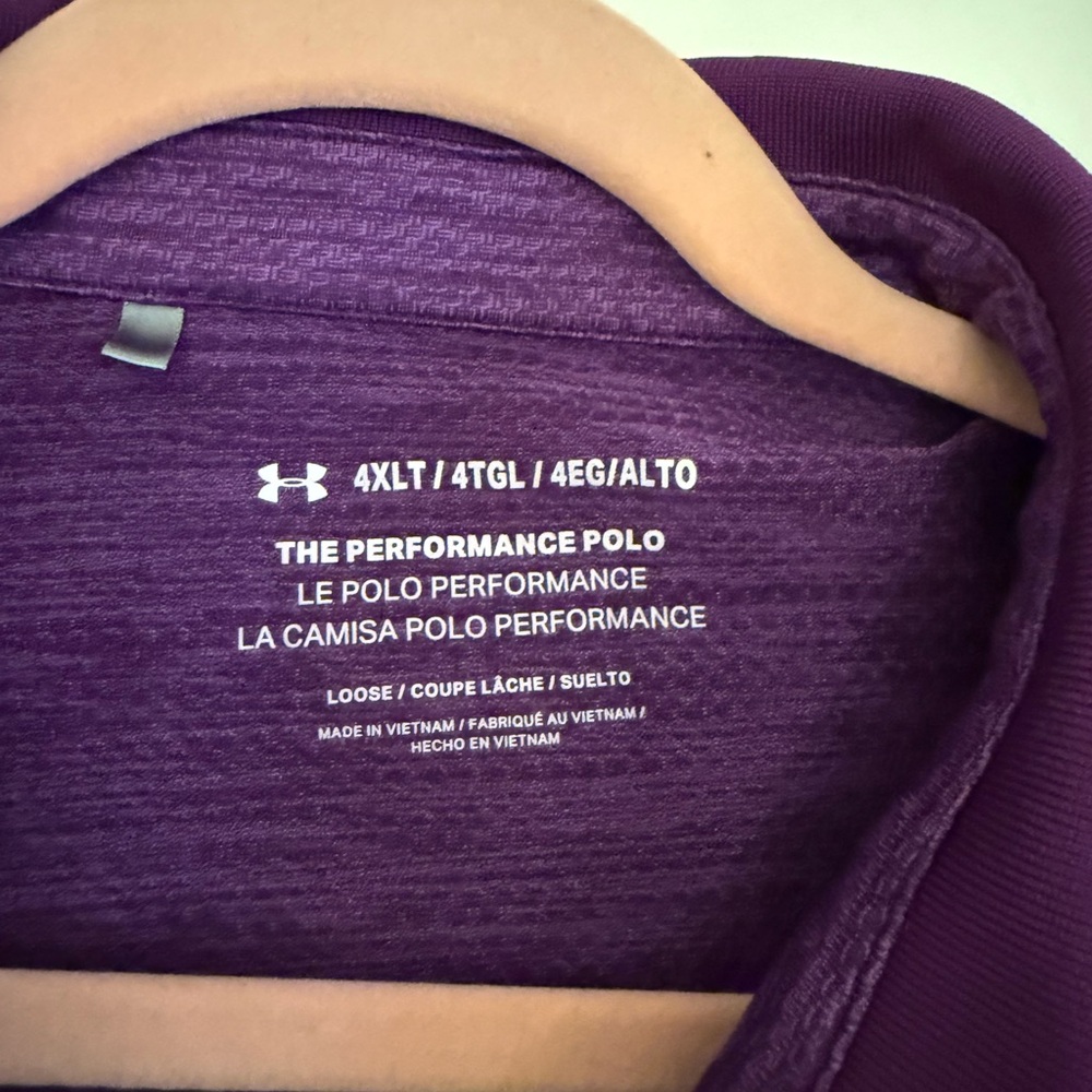Under Armour Men's Polo Shirt in Rich Purple - Picture 2 of 2